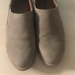 Brown slip on shoes